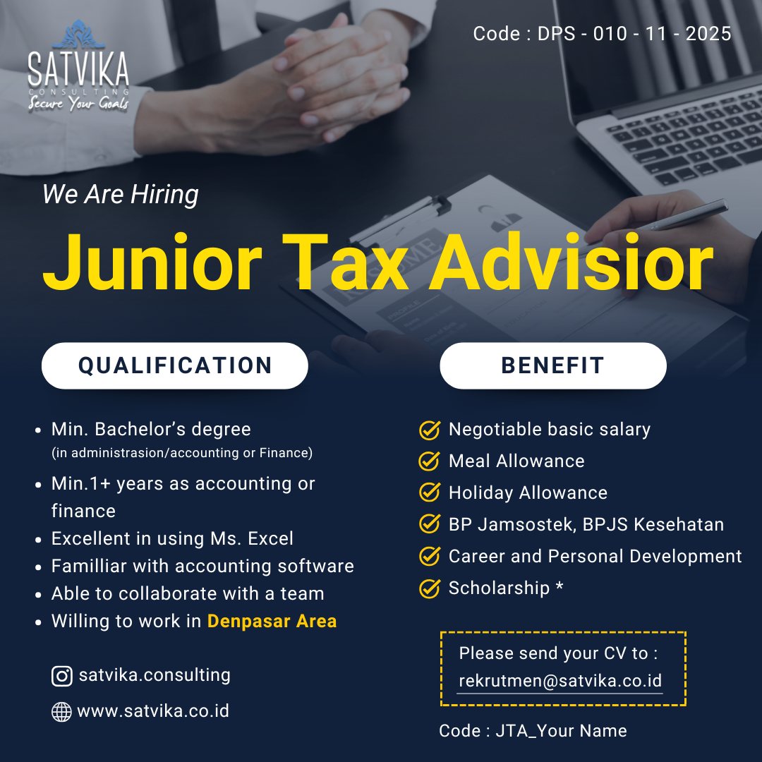 Flayer Lowongan Kerja Satvika Consulting 20